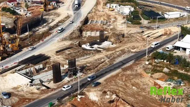Kuzey Çevre Yolu Batı Girişinde 3 Katlı Kavşak Çalışması