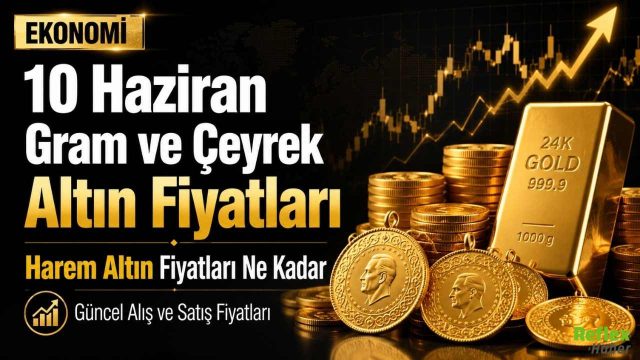 10 Haziran Gram ve Çeyrek Altın Fiyatları: Harem Altın Fiyatları Ne Kadar, Güncel Alış ve Satış Fiyatları