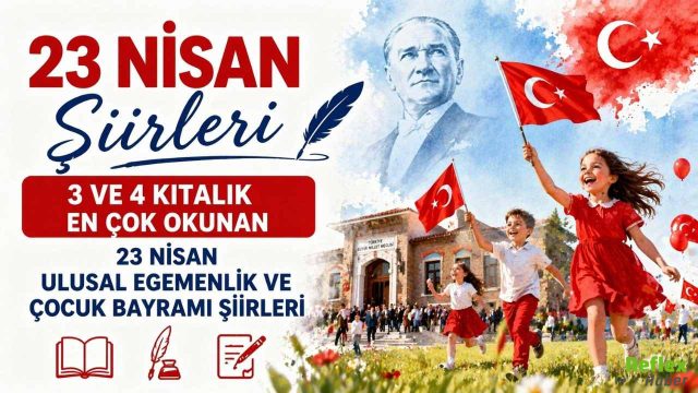23 Nisan Şiirleri: 3 ve 4 Kıtalık En Çok Okunan 23 Nisan Ulusal Egemenlik Ve Çocuk Bayramı Şiirleri