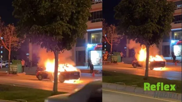 Kahramanmaraş’ta Seyir Halindeki Otomobilde Yangın