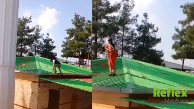 Kahramanmaraş'ta Rüzgârın Savurduğu Türk Bayrağına Cami Görevlilerinden Duyarlılık