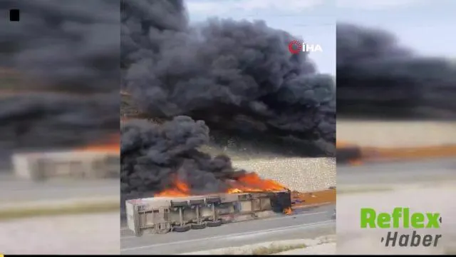Siirt-Baykan Yolunda İ̇ki Tır Çarpıştı, Yangın Çıktı
