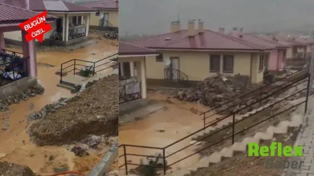 Nurhak Kullar Mahallesi’ndeki Deprem Konutlarında Yağış Hasarı