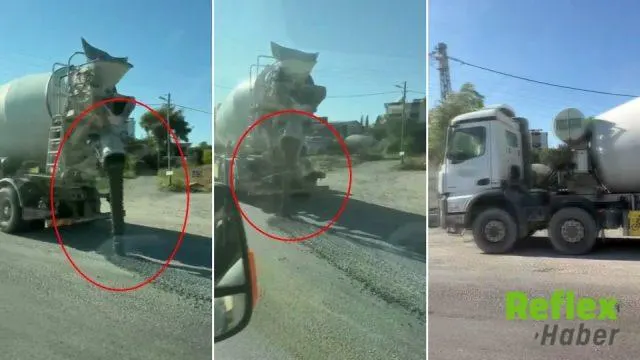 Hatay’da yola beton döken mikser sürücüsüne 191 bin 867 TL ceza
