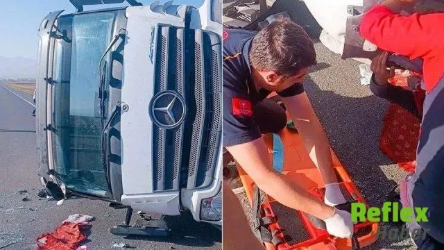 İğdır-Doğubayazıt Yolunda Kamyon Devrildi: İ̇ki Yaralı