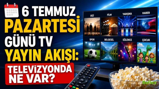 6 Temmuz Pazartesi günü TV Yayın Akışı: Televizyonda Ne Var?