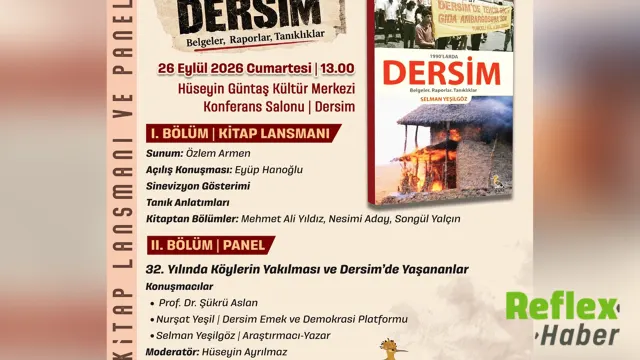 ‘1990’larda Dersim’ kitabı 26 Eylül’de okurlarla buluşacak