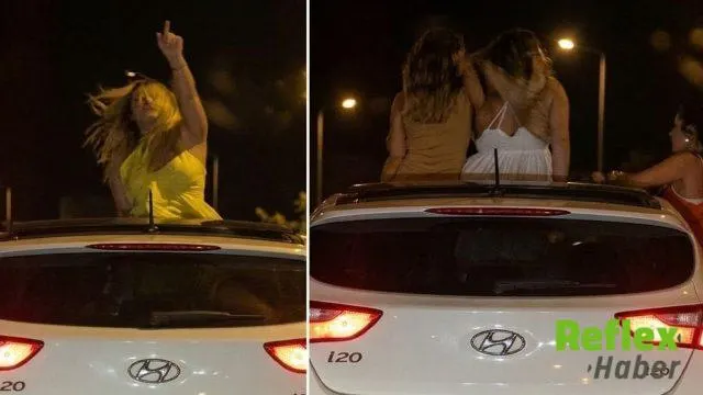 Karabük’te Seyir Halindeki Otomobilde Tehlikeli Dans