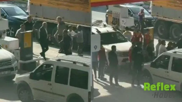 Arnavutköy’de Akaryakıt İ̇stasyonunda Sopalı Kavga