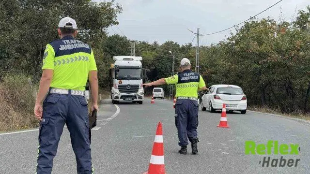 Arnavutköy’de hafriyat kamyonlarına dronlu güzergâh denetimi