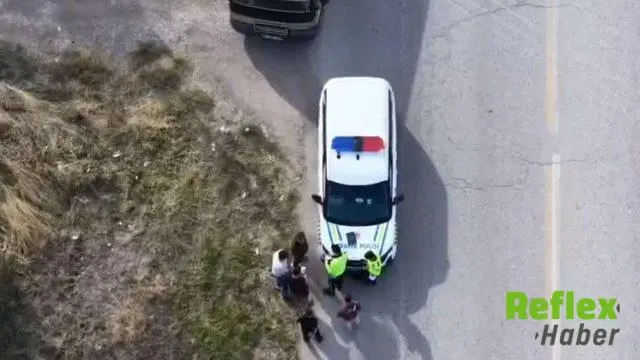 Kırıkkale'de Dron Destekli Denetimden Kaçan Minibüse 28 Bin Lira Ceza