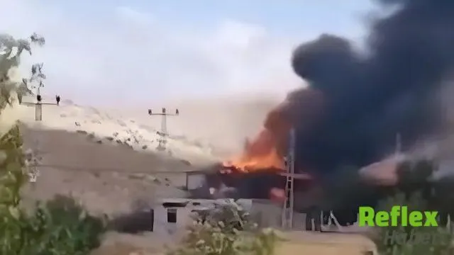 Kayseri’de saman balyalarında çıkan yangın müstakil eve sıçradı