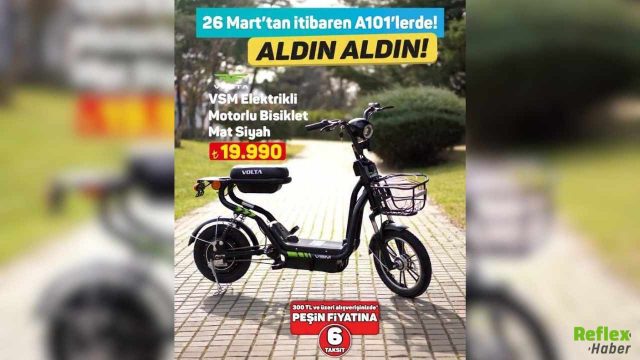 A101'de Elektrikli Motorlu Bisiklet Fırsatı: 26 Mart'ta 19.990 TL’ye Raflarda