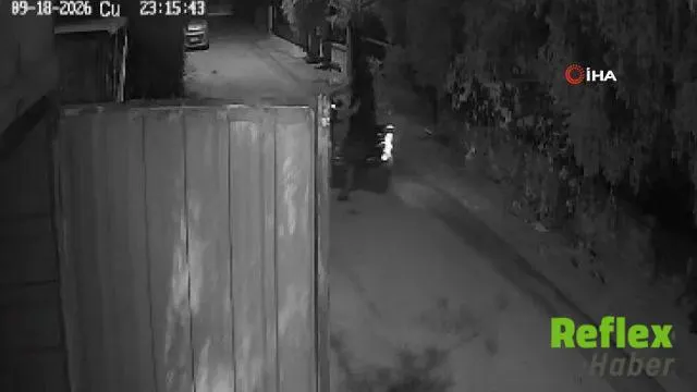 Serik’te garaj yangınının kundaklama anları kamerada
