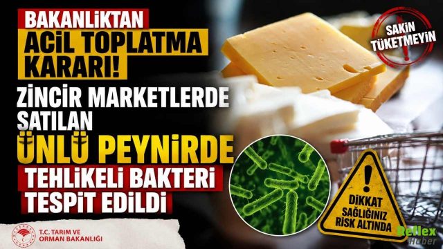 Bakanlıktan Acil Toplatma Kararı! Zincir Marketlerde Satılan Ünlü Peynirde Tehlikeli Bakteri Tespit Edildi