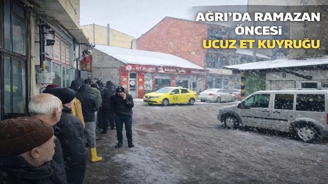 Ağrı'da Ramazan ayı öncesi ucuz et kuyruğu