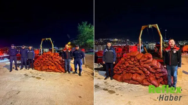 Gemlik'te Kumsaz'da 1,5 Ton Kaçak Midye Denize Bırakıldı