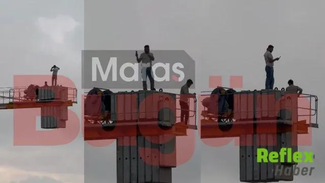 Kahramanmaraş’ta Maaş Tepkisi: İ̇şçiler Kule Vinçte