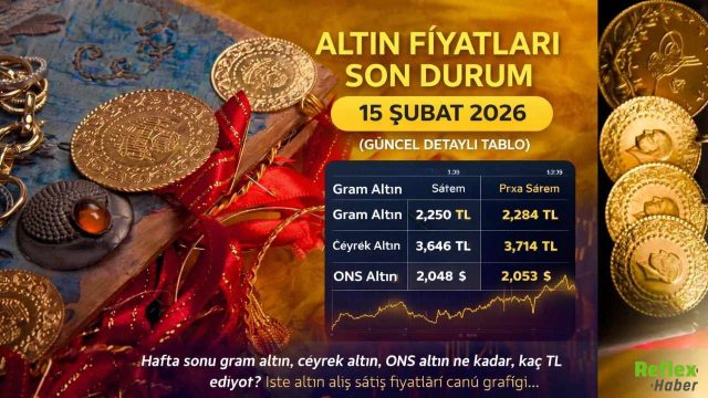 Altın Fiyatları Son Durum 15 Şubat 2026 Gram Altın Çeyrek Altın Ve Ons Altın Kaç TL