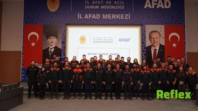 Kahramanmaraş Afad’da Rütbeler Törenle Takdim Edildi