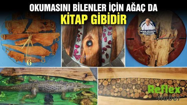Sedat Özdemir Atık Ağaçları Epoksiyle Sanata Dönüştürüyor