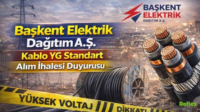 Başkent Elektrik Dağıtım A.Ş. Kablo YG Standart Alımı İçin İhaleye Çıkıyor