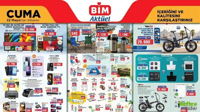 BİM 22 Mayıs 2026 Aktüel Kataloğu Yayında! Yaz Ürünleri ve Elektronikte Büyük İndirim