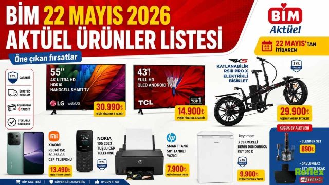 BİM 22 Mayıs 2026 Aktüel Ürünler Listesi
