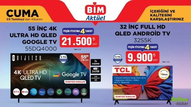 BİM 3 Temmuz 2026 Aktüel Ürünler Kataloğu Yayınlandı: Televizyondan Elektrikli Bisiklete Dikkat Çeken Fırsatlar