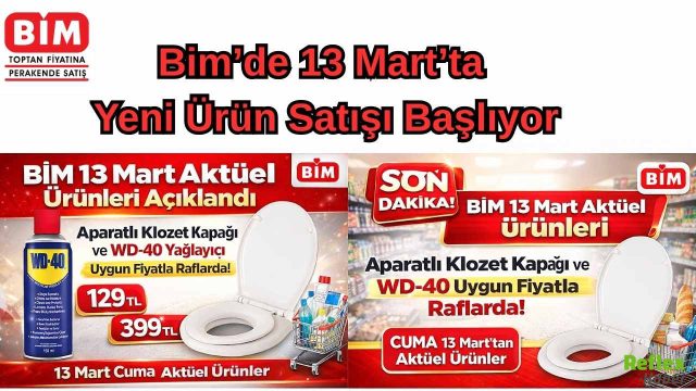 13 Mart’ta BİM Raflarına Yeni Ürün Geliyor: Aparatlı Klozet Kapağı 399 TL