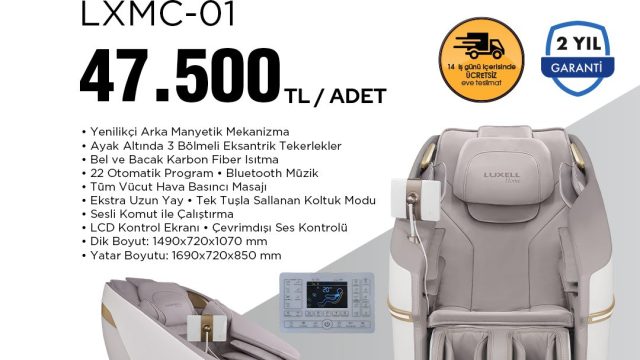 BİM'de Luxell Masaj Koltuğu 47.500 TL'ye Satışa Sunuluyor