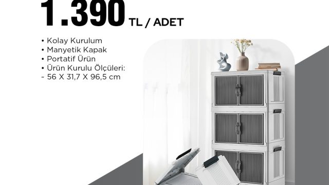 BİM'den 10 Nisan'da Yeni Aktüel Ürünler: Katlanır Dolaplar Raflarda