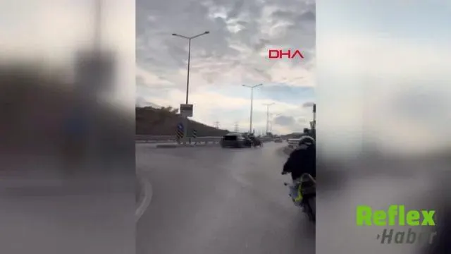 Bursa Cumalıkızık'ta Drift Kazası Kask Kamerasında