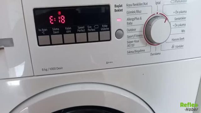 Bosch Çamaşır Makinesi E18 Hatası Nedir?