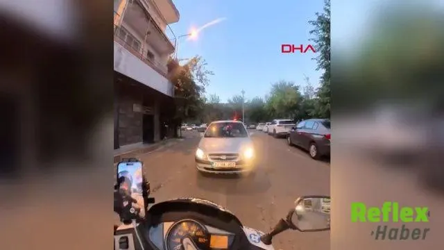 Diyarbakır’da Motokurye İ̇le Sürücü Arasında Ters Yön Gerilimi