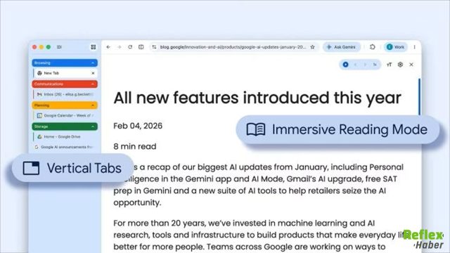Chrome’a Büyük Güncelleme: Sekmeler Ve Okuma Deneyimi Baştan Değişti
