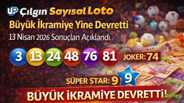 Çılgın Sayısal Loto’da Büyük İkramiye Yine Devretti: 13 Nisan 2026 Sonuçları Açıklandı