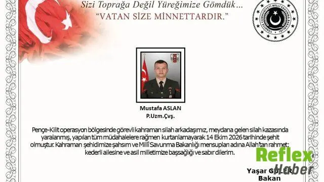 Pençe-Kilit Bölgesinde Silah Kazası: Mustafa Aslan Şehit Oldu