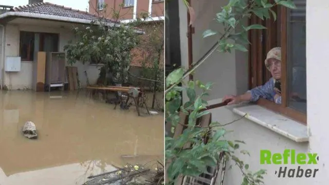 Şile’de Sel Suları Evleri Bastı, Üç Yaşlı Kardeş Mahsur Kaldı