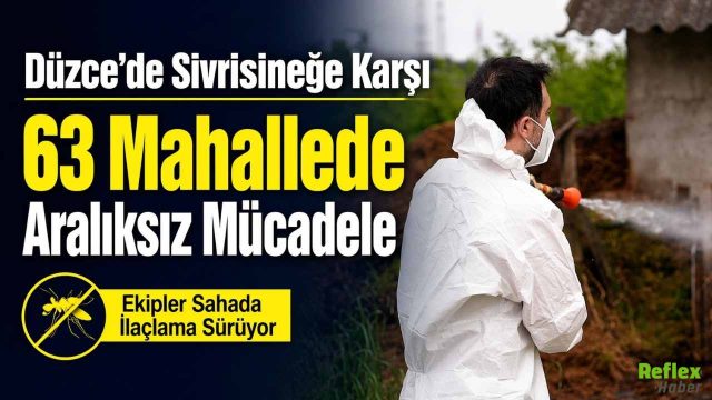 Düzce’de Sivrisineğe Karşı 63 Mahallede Aralıksız Mücadele