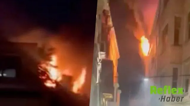 Taksim’de 6 Katlı Binada Yangın Çıktı