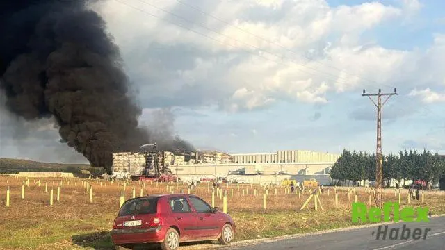 Vize'deki İ̇laç Fabrikasında Yangın Çıktı