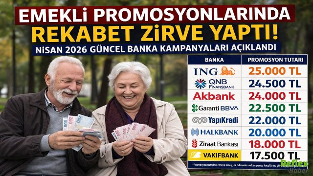 Emekli Promosyonlarında Rekabet Zirve Yaptı! Nisan 2026 Güncel Banka Kampanyaları Açıklandı