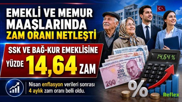 Emekli Ve Memur Maaşlarında Zam Oranı Netleşti: SSK Ve Bağ-Kur Emeklisine Yüzde 14,64 Zam