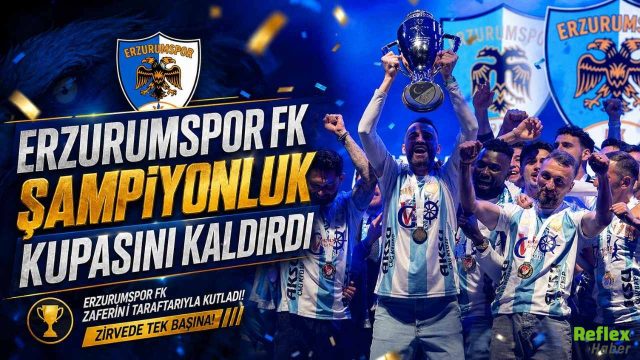 Erzurumspor FK Şampiyonluk Kupasını Kaldırdı