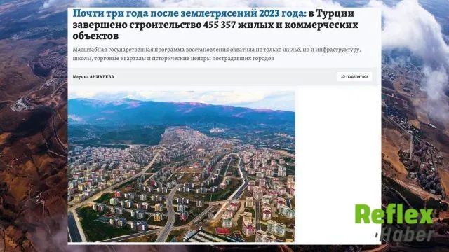 Kahramanmaraş’ın Yeniden İ̇nşası Rus Basınında Geniş Yer Buldu