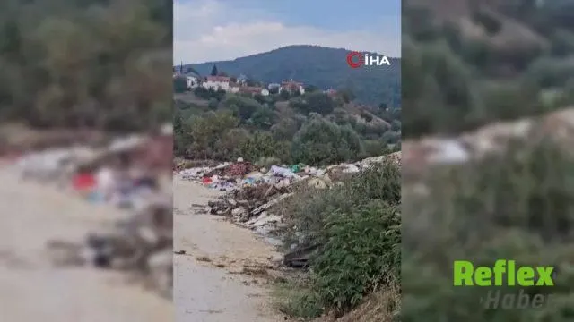 Bolu’da Yolçatı ile Yumrukaya arasındaki bağlantı yolu çöplüğe döndü