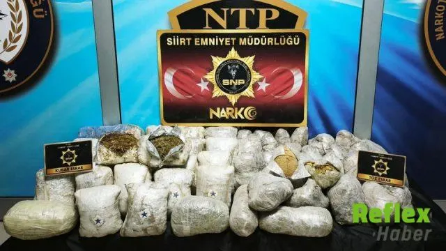 Siirt'te koyun yünlerine gizlenen 37 kilo 600 gram esrar ele geçirildi
