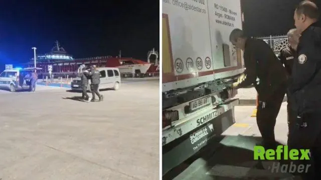 Gelibolu’da Tir Dorsesinde Gizlenen 5 Kişi Yakalandı