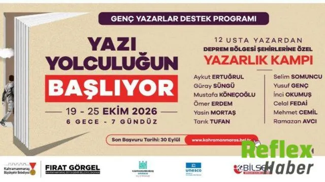 Kahramanmaraş’ta Genç Yazarlar İçin Yazarlık Kampı Başlıyor